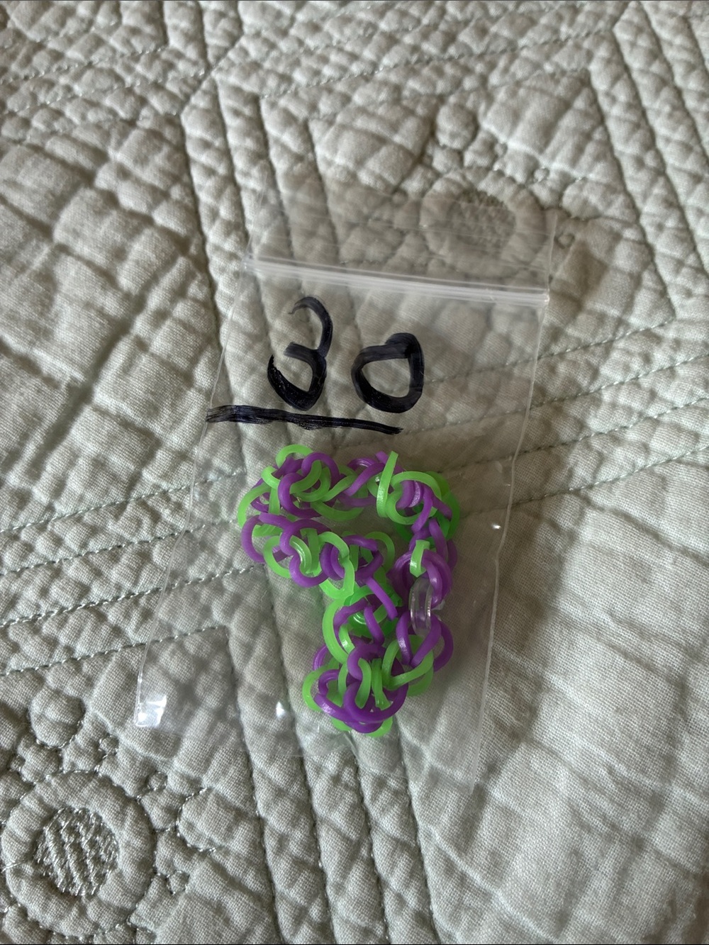 Neon Green & Purple Rubber Band Charm Pack